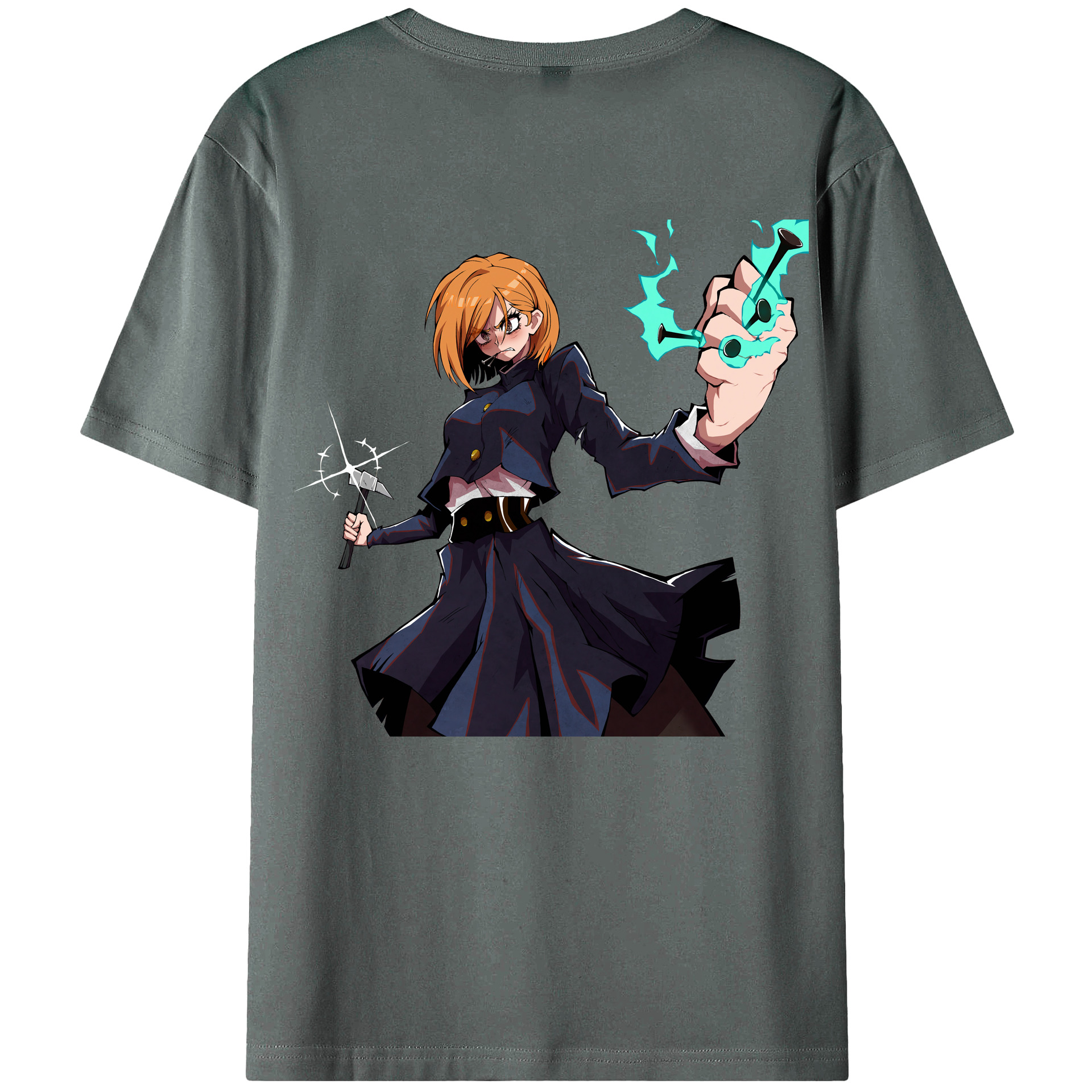 （画像用） 呪術廻戦 Jujutsu Kaisen 綿100％ メンズ半袖Tシャツ（バックプリント） 通気性